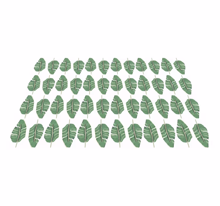 Opulent Leaf Motif nature vinyl rug - TenStickers