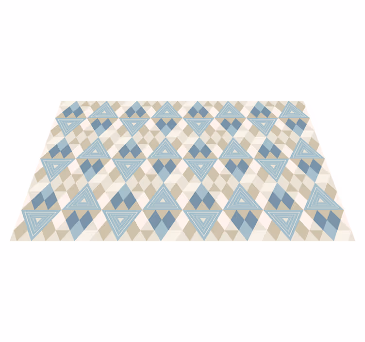 Triangles and Diamonds geometric vinyl rug - TenStickers