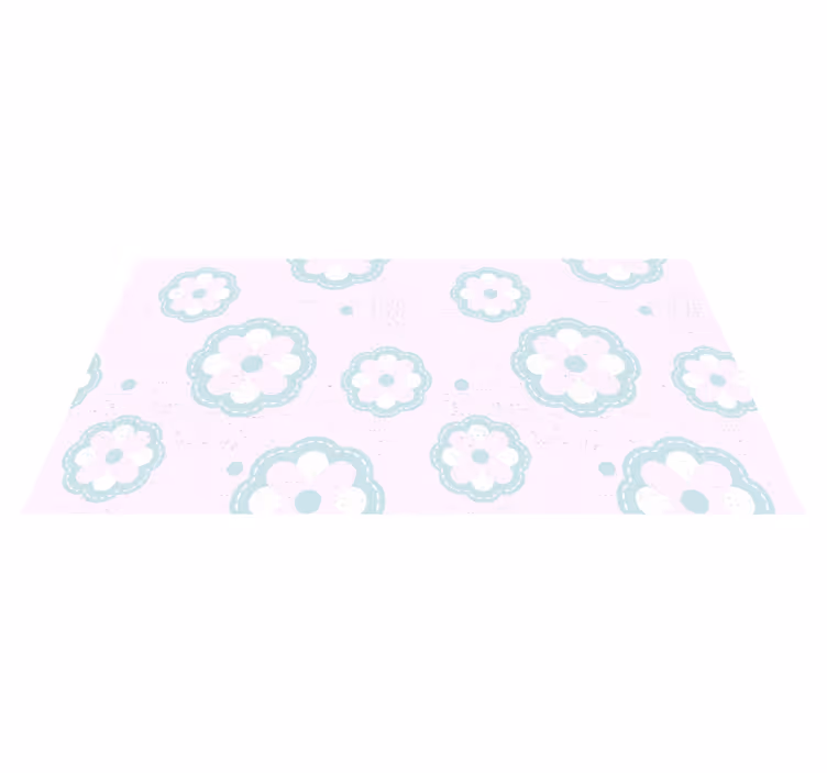 Soft Floral Motif vinyl rug - TenStickers