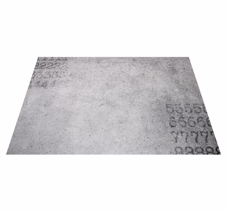 Numerical Stone Texture gray vinyl rug - TenStickers