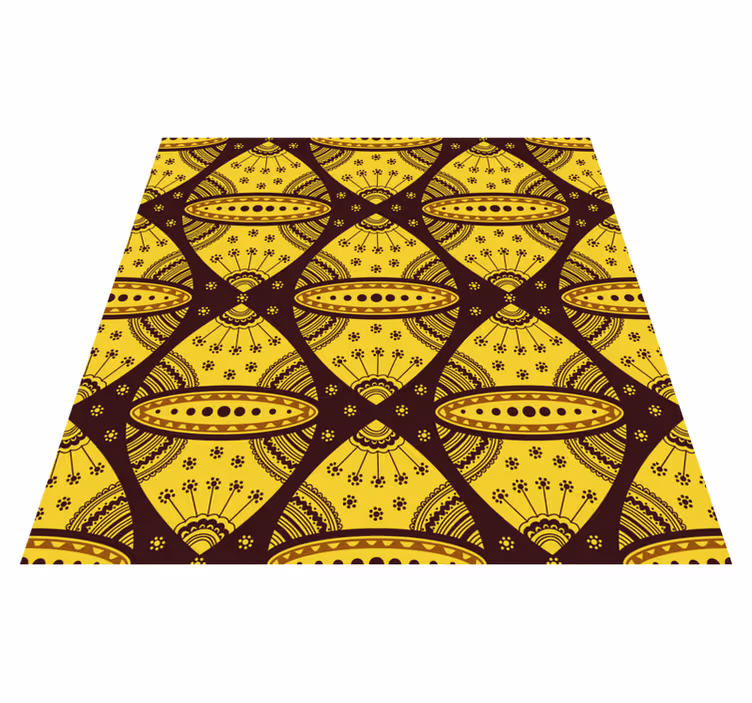 Mandala vinyl rug with mandala-inspired symmetry - TenStickers