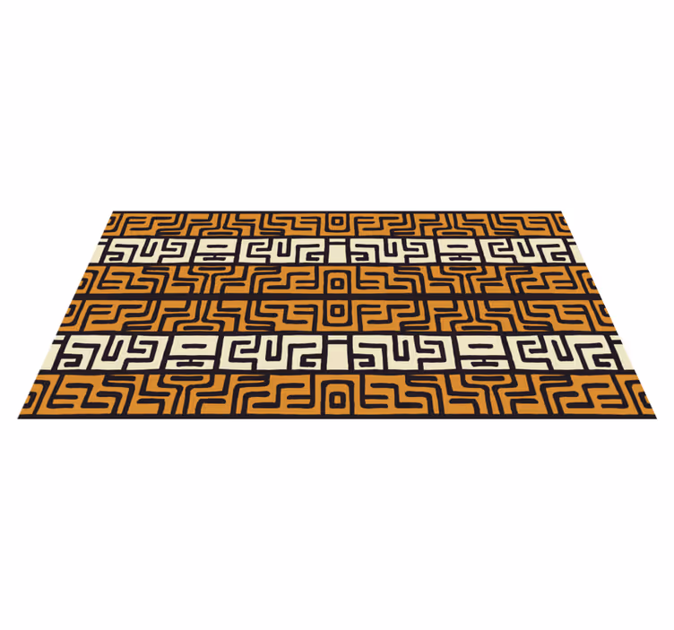 Geometric Labyrinth Pattern stripes vinyl floormat - TenStickers