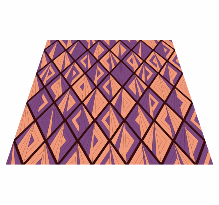 Geometric vinyl rug in harmony of patterns - TenStickers