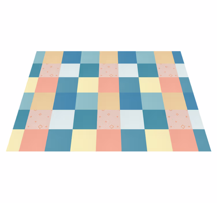 Patchwork colorful retro pattern geometric rugs - TenStickers