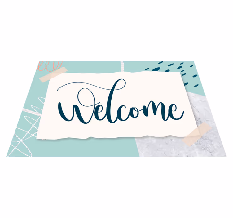 Elegant Entrance Text custom vinyl mat - TenStickers