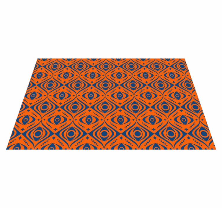 Eye pattern geometric vinyl rug - TenStickers