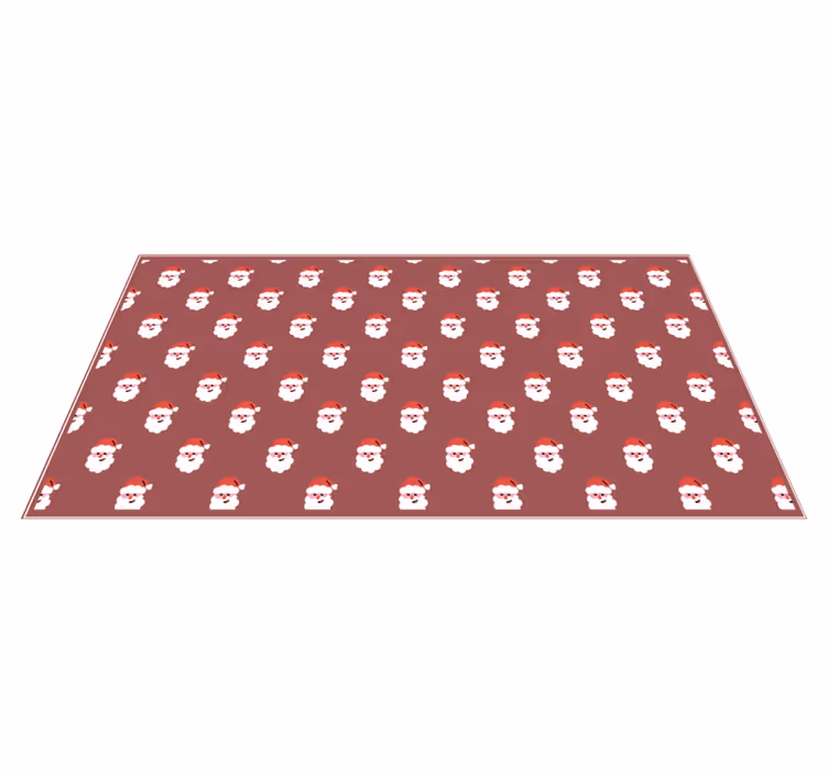 Santa Pattern christmas vinyl rug - TenStickers
