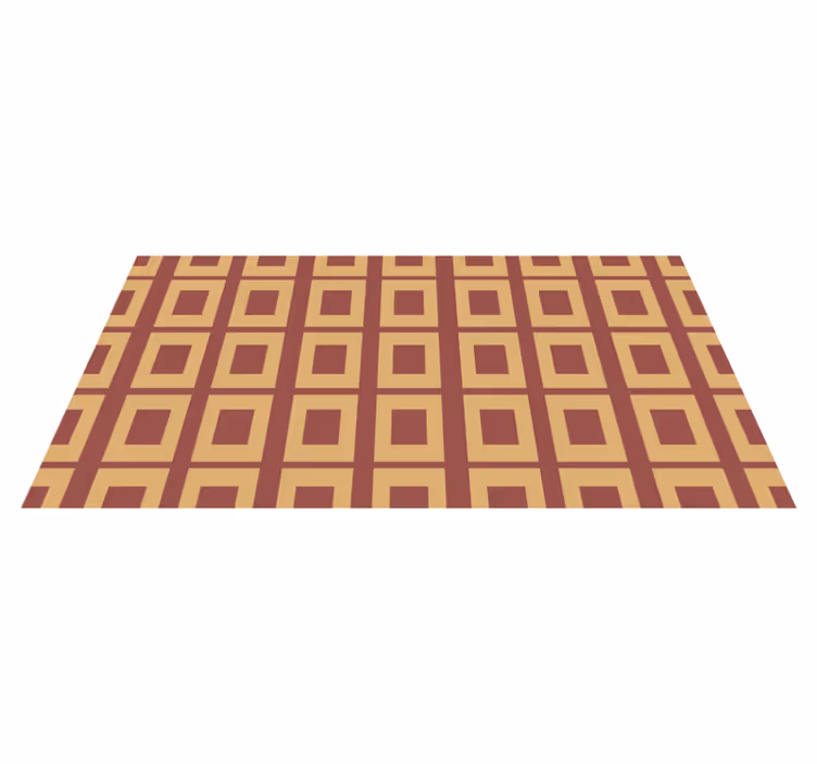 Squares pattern geometric vinyl rug - TenStickers