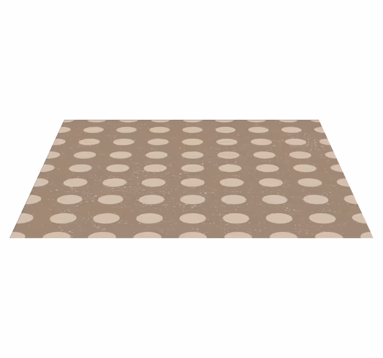 Neutral Polka Dot Pattern stripes vinyl floormat - TenStickers