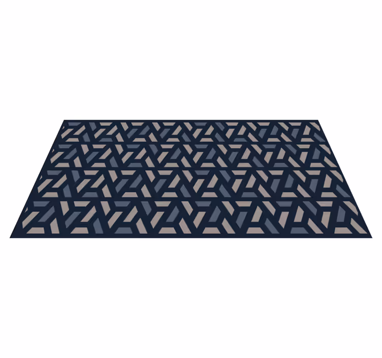 Interlocking angles geometric vinyl rug - TenStickers