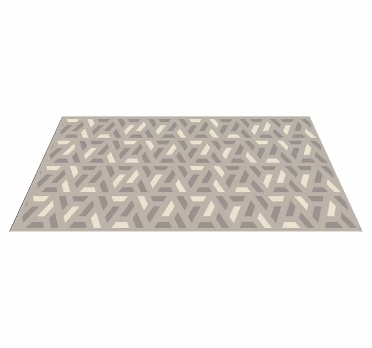 Abstract Herringbone geometric vinyl rug - TenStickers