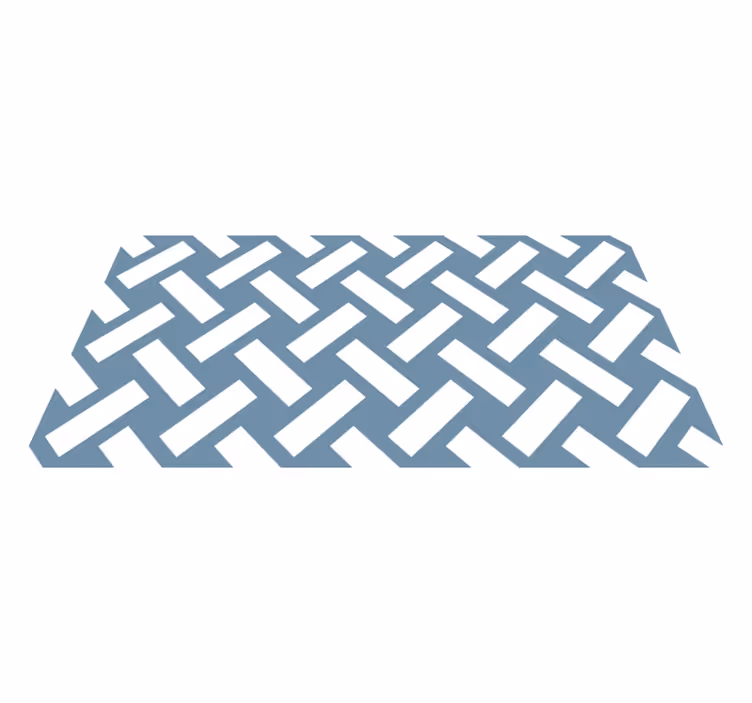 Contrasting Chevron geometric vinyl rug - TenStickers