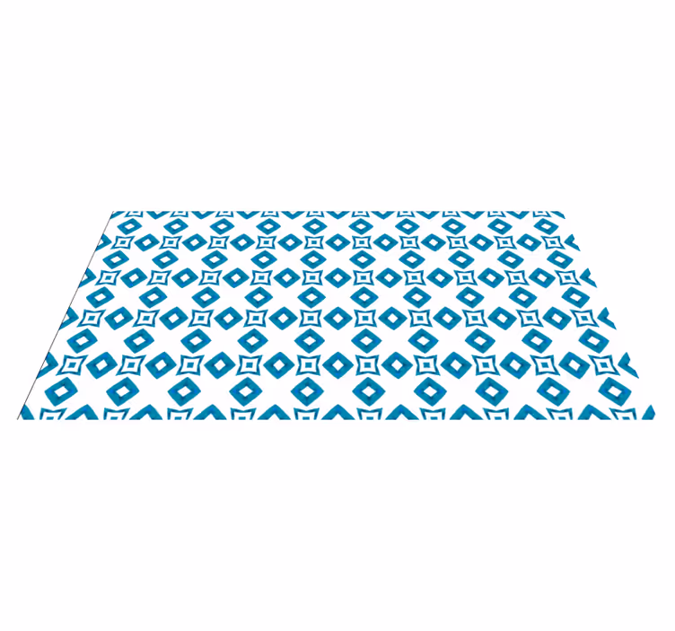 Diamond Motif geometric vinyl rug - TenStickers