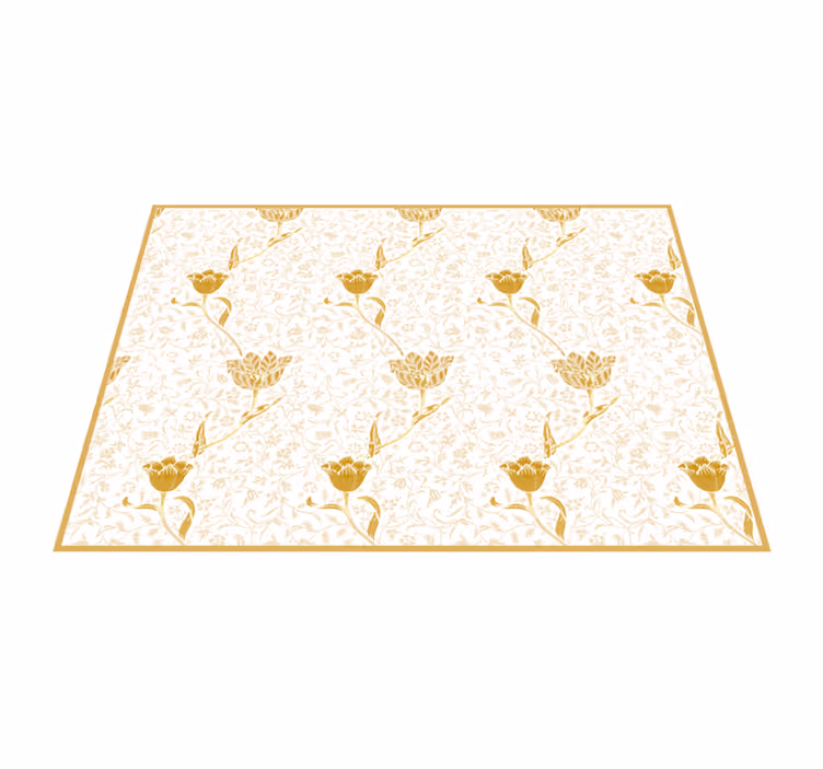 Elegance floral vinyl rug - TenStickers