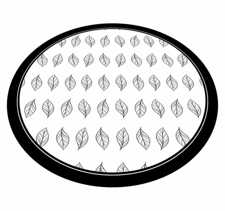 Botanical Outline floral vinyl rug - TenStickers