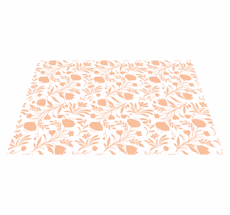 Flower patterned floral vinyl rug - TenStickers