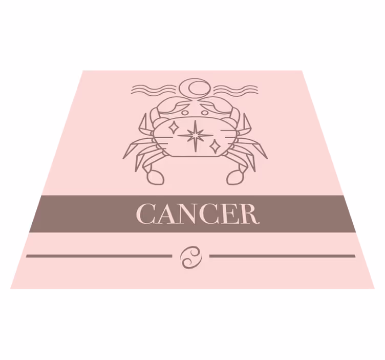Cancer Zodiac Emblem custom vinyl rug - TenStickers
