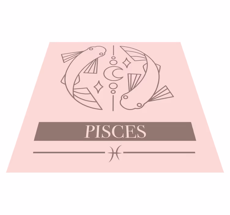 Pisces Zodiac custom vinyl rug - TenStickers