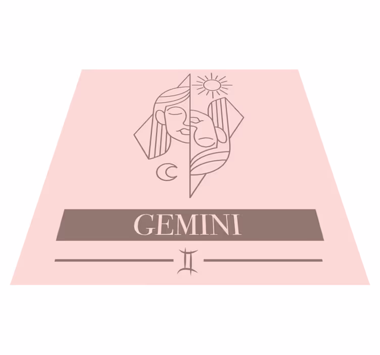 Gemini Themed Design custom vinyl rug - TenStickers