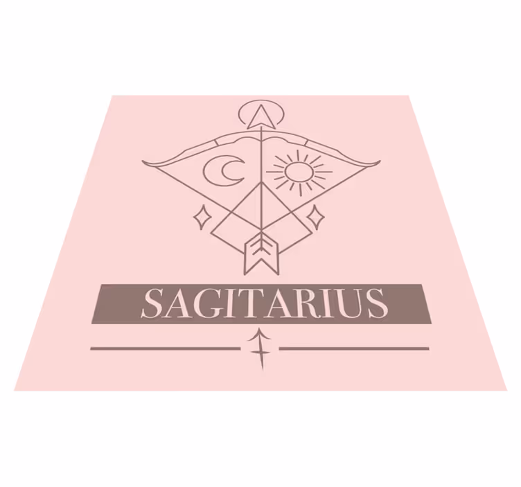 Sagittarius Symbol custom vinyl rug - TenStickers