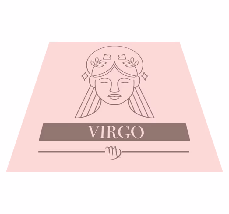 Virgo Zodiac Symbol custom vinyl rug - TenStickers