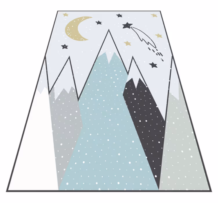 Blue nordic mountains baby play mat - TenStickers