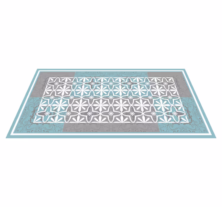 Ornemental elegance geometric vinyl rug - TenStickers