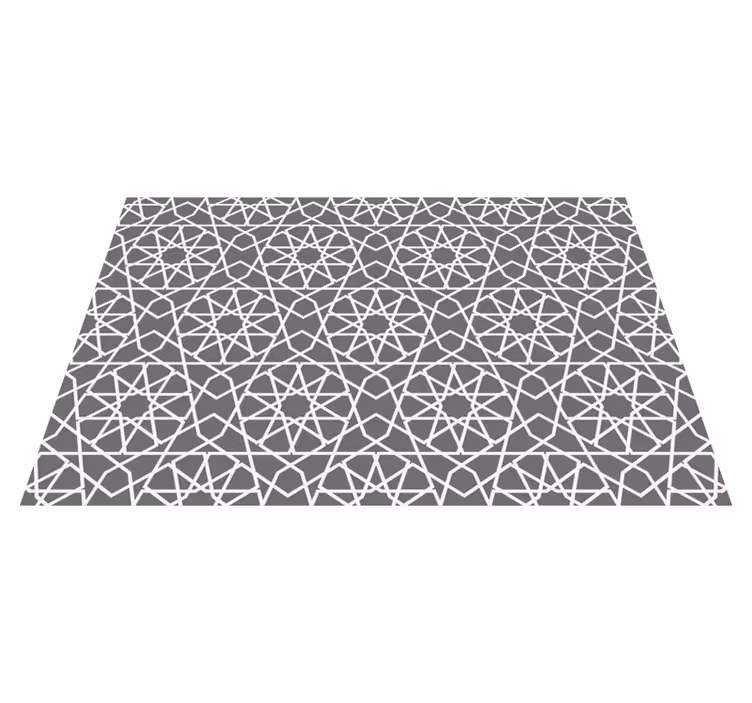 Gray Arabian style tile vinyl carpet - TenStickers