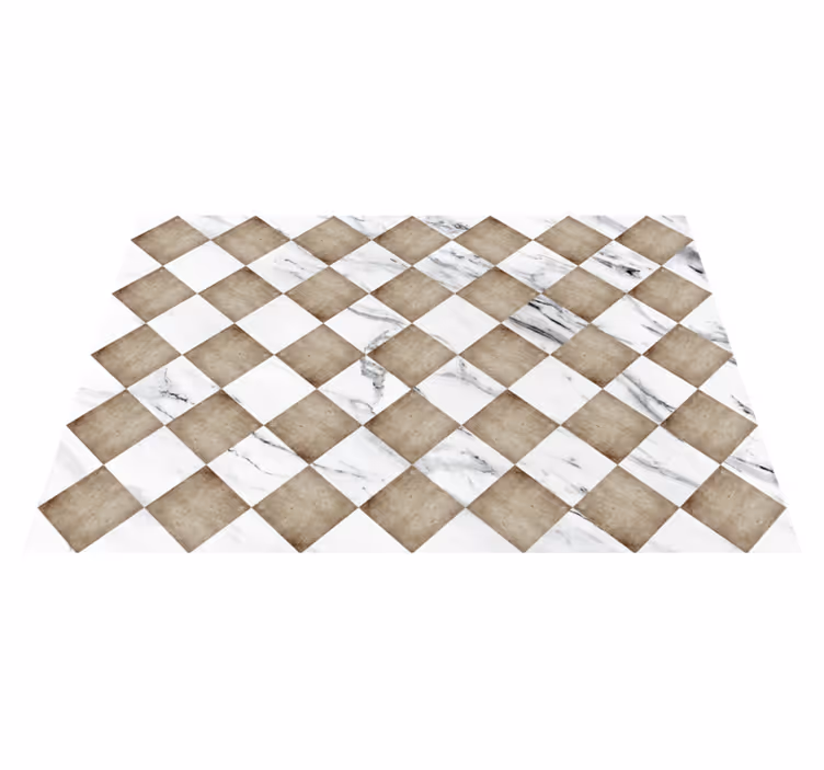 Sepia "Gadir" tile vinyl carpet - TenStickers