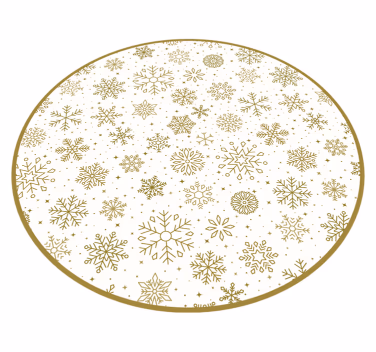 Snowflake pattern Christmas vinyl rug - TenStickers