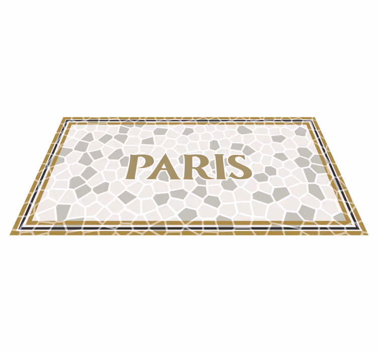 Paris Honeycomb Pattern personalized vinyl rug - TenStickers