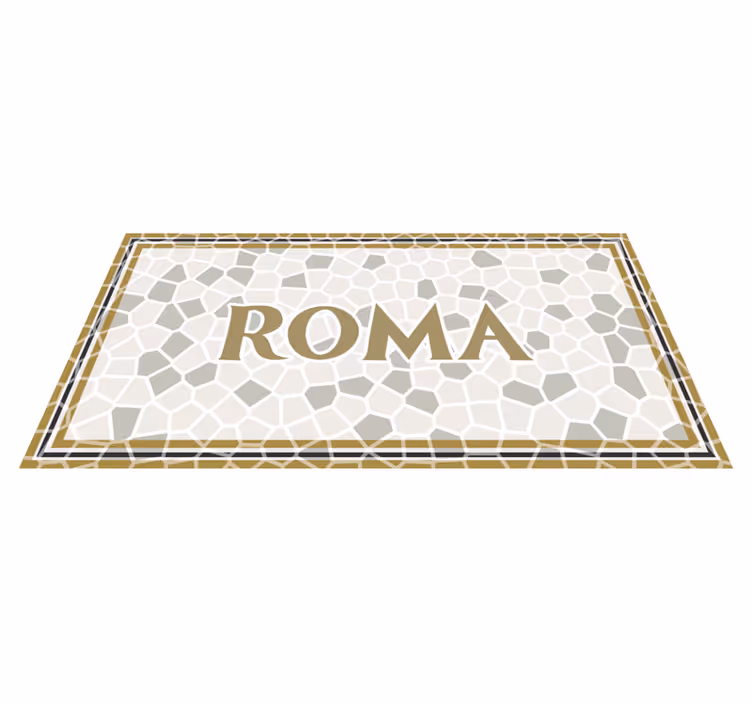 Personalized Roma personalized vinyl rug - TenStickers