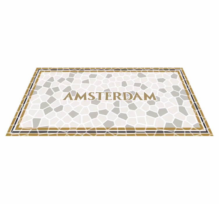 Amsterdam mosaic vinyl rug - TenStickers