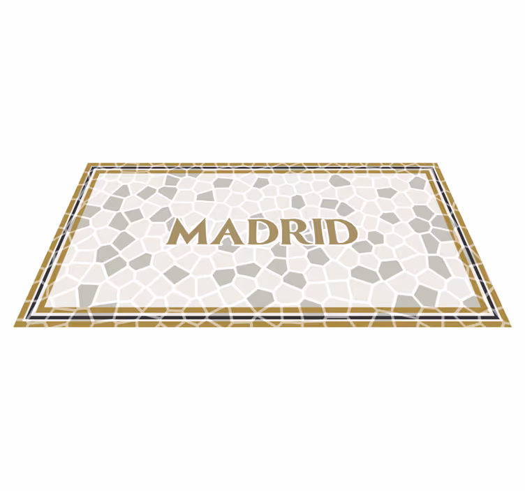 Madrid Geometric Pattern personalized vinyl rug - TenStickers
