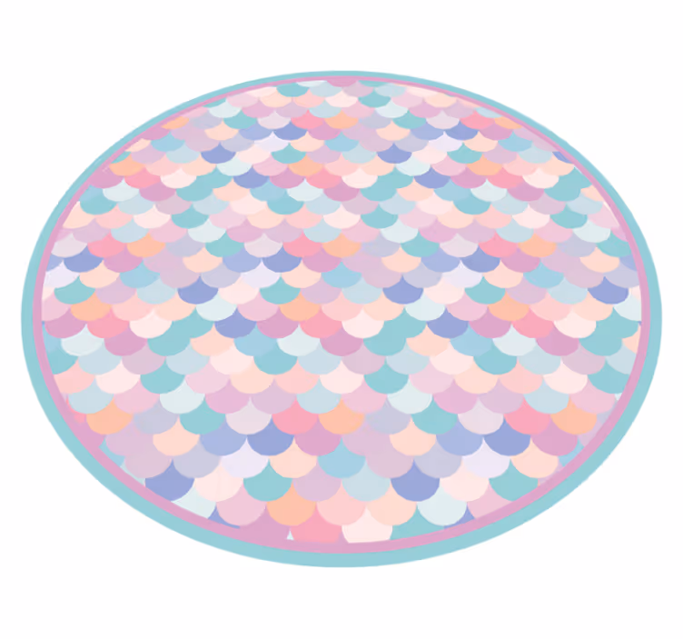 Geometric hanging circles living room rug - TenStickers