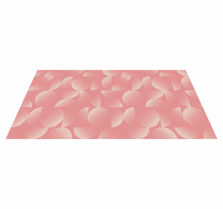 Textured pink pattern floral vinyl rug - TenStickers