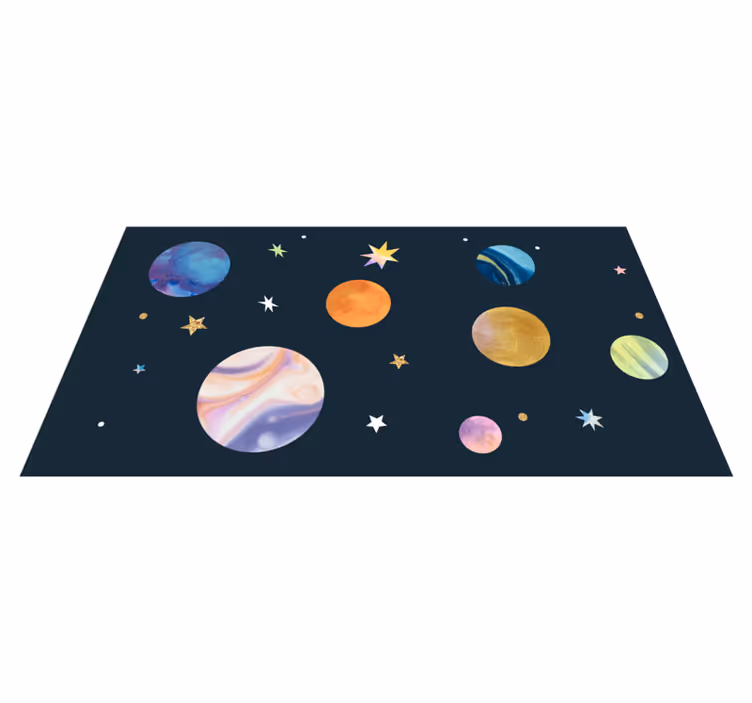 Cosmic space star vinyl rug - TenStickers