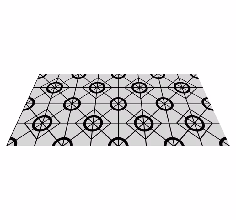 Geometric vinyl rug in stylish patterns - TenStickers