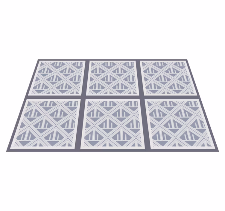 Square pattern array geometric vinyl rug - TenStickers