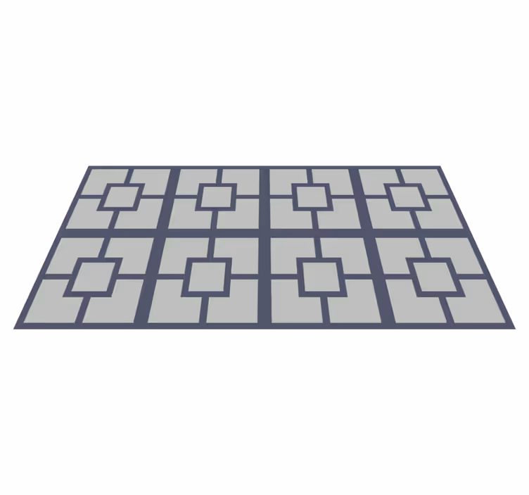 Square pattern geometric vinyl rug - TenStickers