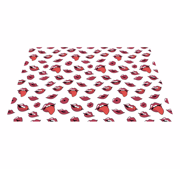 Pop Art Lips teenager vinyl rug - TenStickers