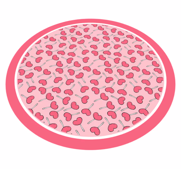 Cherry Delight Circle nursery vinyl rug - TenStickers