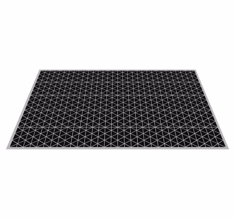 Gray and black triangle pattern geometric rugs - TenStickers