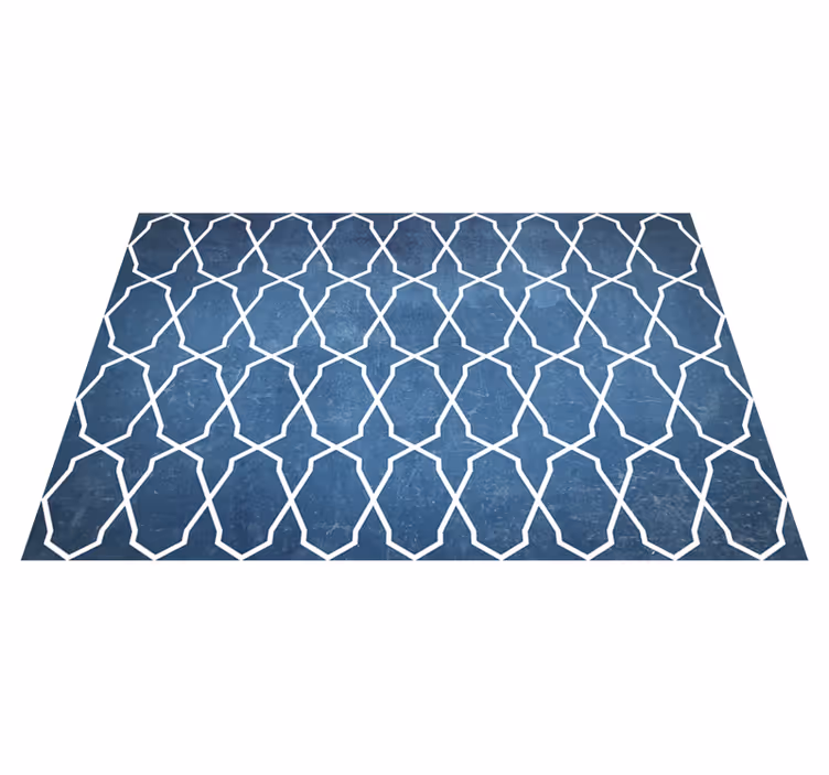 Geometric Washroom bathroom vinyl rug - TenStickers