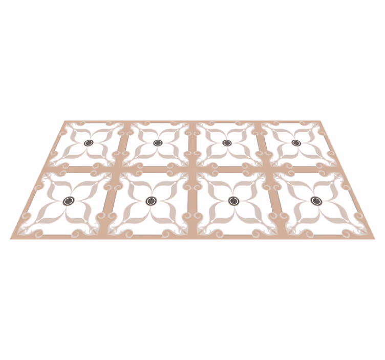 Elegant Symmetry tile vinyl rug - TenStickers