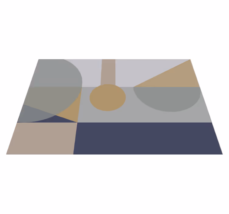 Abstract geometric vinyl rug - TenStickers