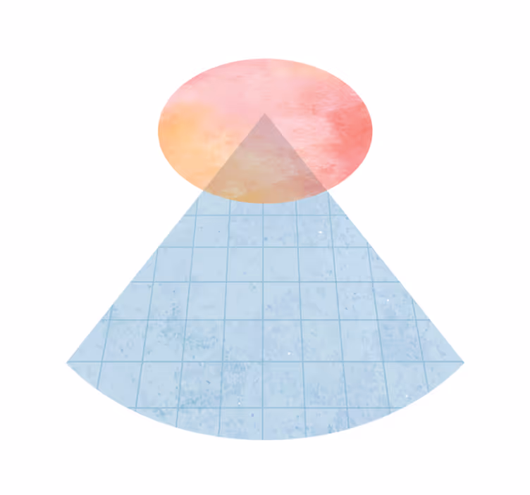 Geometric Gradient Triangle minimalist vinyl rug - TenStickers