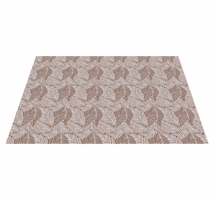 Leaf Patterned Surface flower vinyl rug - TenStickers