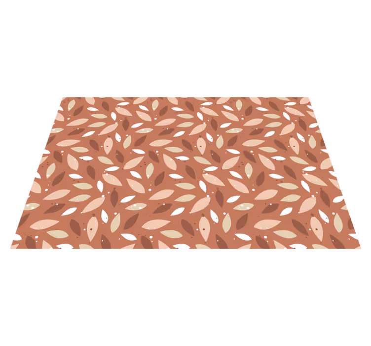 Leafy Pattern flower vinyl rug - TenStickers