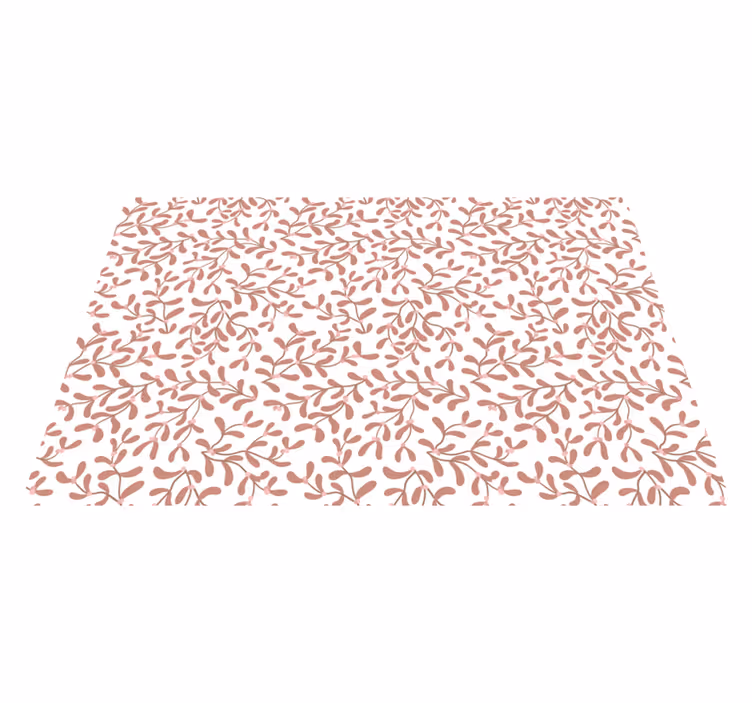 Elegant Leaf Concept flower vinyl rug - TenStickers